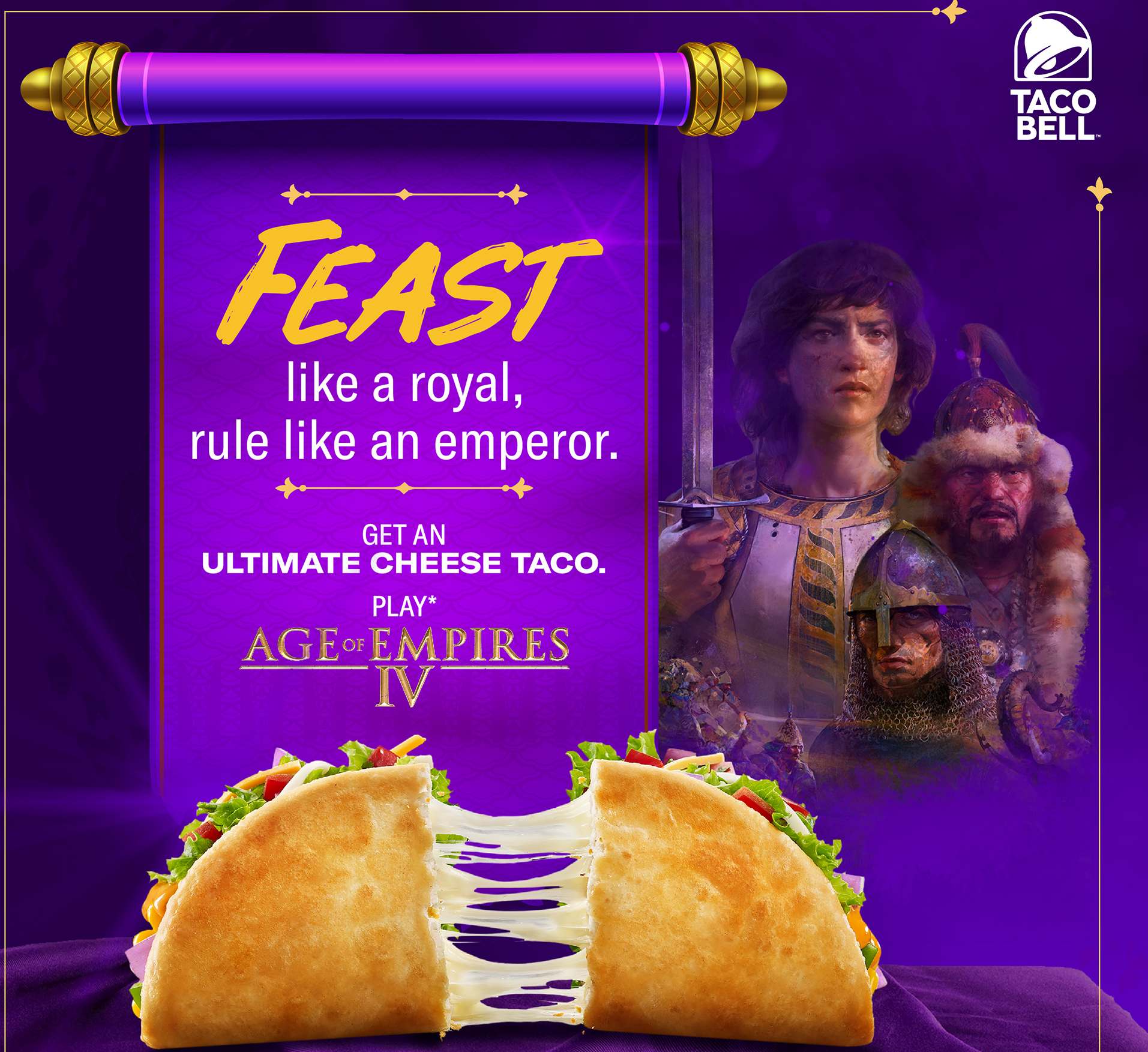 TACO BELL TEAMS UP WITH MICROSOFT TO ANNOUNCE AN EXCITING GIVEAWAY OF AGE OF EMPIRE IV PC GAME COPIES